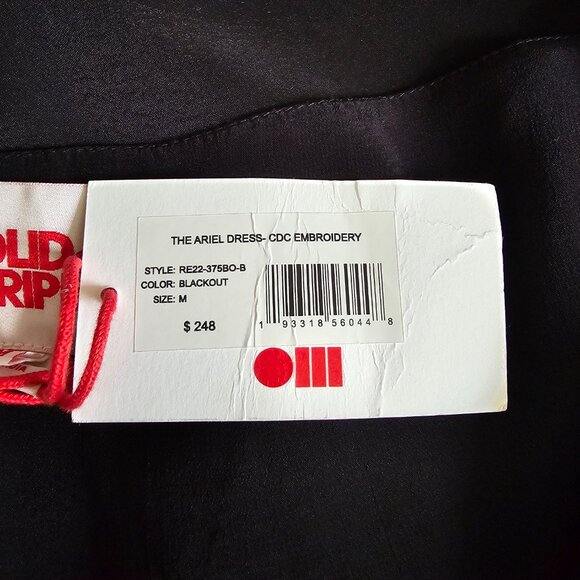 NWT!! Solid & Striped Ariel Flowy Sleeveless Midi Dress With Pockets M Blackout - Picture 12 of 14